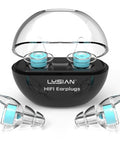 Lysian High-Fidelity Ear Plugs For Concert Reusable Musicians Earplugs For Noise Reduction 18Db Perfect For Music Festivals Raves Drummers & Djs 2 Pairs (L S) - Clear Sound & Comfortable Fit