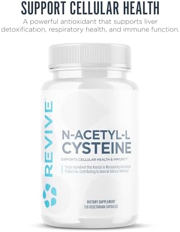 Revive Md Nac Supplement For Men & Women - N-Acetyl Cysteine Supports Respiratory Cardiovascular & Cellular Health - Antioxidant & Immune Support - 120 Capsules