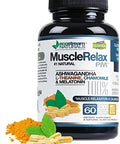 Ecostream Naturals Natural Nighttime Support Muscle Relax Pm Over 2300 Milligrams Strength Ease Night Time Capsules Rest Support With Magnesium Ashwaganha Valerian Passion Flower