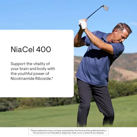 Thorne - Niacel 400 - Nad Supplement - Nicotinamide Riboside - Supports Healthy Aging Cellular Energy Production & Sleep-Wake Cycle - Nsf Certified For Sport & Vegan - Gluten-Free 60 Capsules
