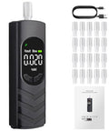 Proster Dual-Sensor Portable Breathalyzer With Voice Prompts & 20 Mouthpieces - Rechargeable Digital Alcohol Tester Professional Accuracy Fast 4-Second Results For Personal & Workplace Use