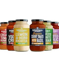 Sonoma Gourmet Pasta Sauce Variety Pack | 6 Flavors: Lemon Herb Ricotta, Vodka Cream, Kale Pesto, Creamy Tomato Parmesan, Cherry Tomato Basil & Roasted Garlic | No Sugar Added | Non-GMO | 25oz Jars