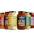 Sonoma Gourmet Pasta Sauce Variety Pack | 6 Flavors: Lemon Herb Ricotta, Vodka Cream, Kale Pesto, Creamy Tomato Parmesan, Cherry Tomato Basil & Roasted Garlic | No Sugar Added | Non-GMO | 25oz Jars