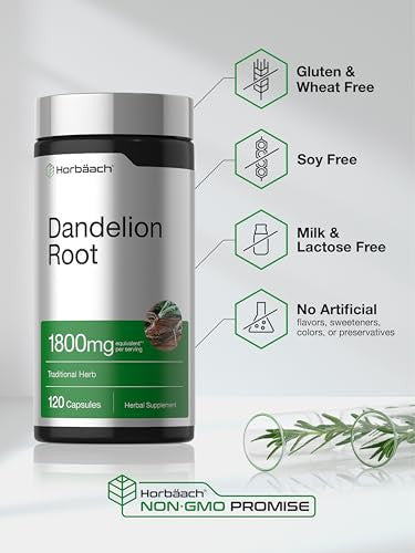 Horbaach Dandelion Root Supplement 120 Capsules