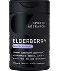 Sports Research Elderberry Immune Support With Zinc Ginger Vitamin C & D3 - Vegan Friendly Non-Gmo Gluten Free 60 Veggie Capsules
