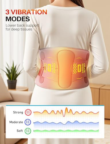 Alljoy 10000Mah Cordless Heating Pad For Back Pain Relief Fsa Eligible Hsa 67" Lower Back Massager With 3 Heat 3 Vibration Portable Heating Pad For Cramps Birthday s For Women Men Mom Dad