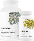 Thorne Magnesium Citramate and Vitamin D5000 Duo Heart Bones Muscles 60 To 90 Servings