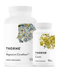 Thorne - Magnesium Citramate & Vitamin D-5000 Duo - Heart Bones Muscles - 60 To 90 Servings