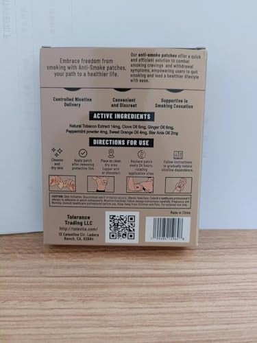 Tolevita Anti Herbal Patches Beige 14 Mgquit To Help Reduce Cravingsherbal Stop Aid For A Healthier Lifestyle 30 Patches
