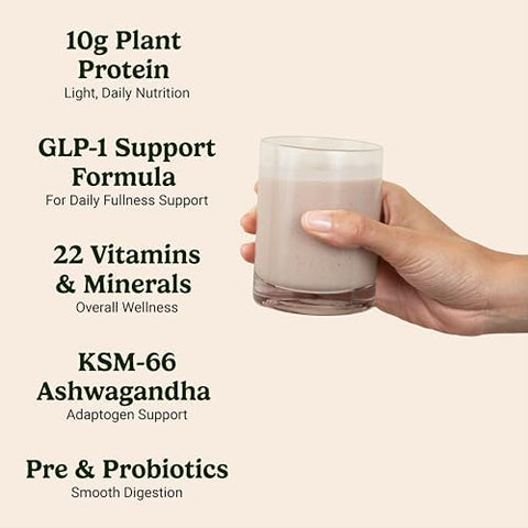 Vitahustle One Superfood Lean Protein â€“ All-In-One Nutrition Shake With Glp-1 Support 10G Plant Protein Ashwagandha Multivitamins & Postbiotics â€“ French Vanilla 15 Servings