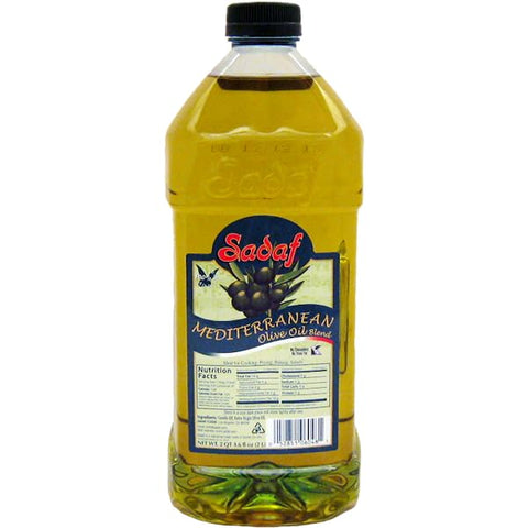 Sadaf Mediterranean Olive Oil Blend - Olive Oil for Cooking and Baking - Healthy Cooking Oil - Kosher - 2L Bottle