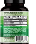 Emerald Labs Nac 600Mg - N-Acetyl-L-Cysteine - Vegan Amino Acid Supplement That Supports Detoxification - 60 Vegetable Capsules (60-Day Supply)