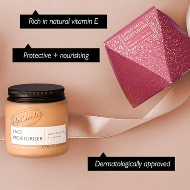 Up Circle Jumbo Face Moisturiser With Argan Powder 120Ml - Nourishing Day Cream - Vitamin E Aloe Vera Glycerin Shea + Coconut Butter - Natural Vegan + Cruelty-