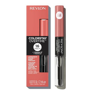 Revlon Liquid Lipstick With Clear Lip Gloss Colorstay Overtime Lipcolor Dual Ended With Vitamin E 510 Boundless Nude 0.07 Fl Oz