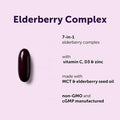 Micro Ingredients Elderberry Complex With Zinc & Vitamin C 360 Softgels 7-In-1 With D3 Oil Of Oregano Quercetin & Ginger Made With Mct & Elderberry Seed Oil