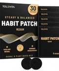 Tolevita Antismoke Habit Patch Medium Botanical Daily Control Patches Essential Oil Habit Support Patch For Everyday Routine Daily Application 30 Pcs