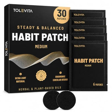 Tolevita Antismoke Habit Patch Medium Botanical Daily Control Patches Essential Oil Habit Support Patch For Everyday Routine Daily Application 30 Pcs