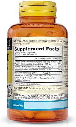 Mason Natural Glucosamine Chondroitin Plus Vitamin D3 Supports Joint And Bone Health Improved Mobility And Flexibility 160 Capsules
