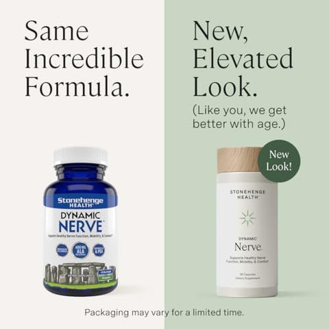 Stonehenge Health Dynamic Nerve Supplement Supports Nerve Function In Fingers Toes Hands And Feet With Alpha Lipoic Acid Ala Benfotiamine Pea Robust B Complex Boswellia