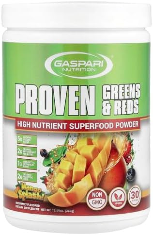 Gaspari Nutrition Greens And Reds: Organic Superfood Powder Immune Support Probiotics And Fiber Vegan And Nongmo (30 Servings Natural Fruity)