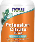 Now Foods Potassium Citrate 99 Mg Supports Electrolyte Balance And Normal Ph Essential Mineral 360 Veg Capsules