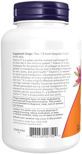Now Foods Supplements Calcium Ascorbate Powder Buffered Antioxidant Protection 8Ounce