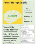 SUNYEAH Cold Pressed Hemp Seed Oil, 500 ml, Canadian, High in Omega 3 & 6, Keto Friendly