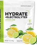 Clean Simple Eats Hydration Drink Mix With Electrolytes & Amino Acids Naturally Sweetened Powder For Hydration & Recovery No Artificial Ingredients Gluten Lemon Lime Flavor 30 Servings