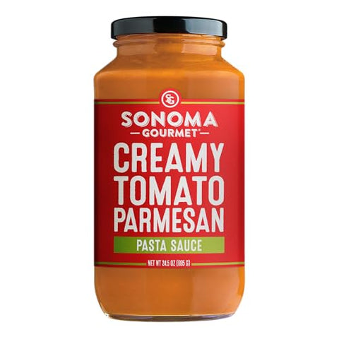 Sonoma Gourmet Pasta Sauce Variety Pack | 6 Flavors: Lemon Herb Ricotta, Vodka Cream, Kale Pesto, Creamy Tomato Parmesan, Cherry Tomato Basil & Roasted Garlic | No Sugar Added | Non-GMO | 25oz Jars