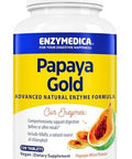 Enzymedica Papaya Gold Advanced Digestive Enzymes With Natural Organic Papaya & Chlorophyll For Comprehensive Digestion Support High Potency Bromelain & Papain Vegan Mint 120 Chewable Tablets