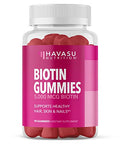 Havasu Nutrition 5000Mcg Biotin Gummies For Hair Skin And Nails - Vegan Supplement For Women And Men - Glp-1 Nutritional Support To Promote Lucious Locks And Radiant Skin - Vitamin B7 - Strawberry Flavor 90 Count