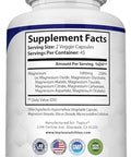 Toplux Magnesium Complex Supplement 8 Elemental 1000Mg Magnesium Glycinate Citrate Malate Taurate Chelated For Easy Absorption For Bones Muscle Recovery Energy Vegan Nongmo 90 Capsules