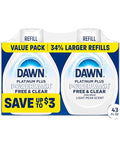 Dawn Powerwash Spray Refill Dish Soap Dishwashing Liquid Free & Clear 2 Refills 43 Fl Oz