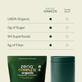 Zena Complete Organic Super Greens Powder and Multivitamin 90+ Supergreens Fruits Veggies Pre and Probiotics Watermelon Citrus Flavor 30 Packets + Water Bottle