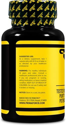 Primaforce Ltheanine Capsules (120 Capsules 200Mg Ltheanine Per Serving) Theanine Amino Acid Supplement