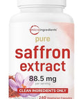 Micro Ingredients Pure Saffron Extract 240 Veggie Capsules 2-In-1 Formula With High Absorption Fat-Soluble Vitamin C Mood Vision & Heart Support Filler Free