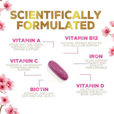 Multivitamin For Women With Iron - Daily Vitamins For Women'S Immune Support And Overall Health - Womens Complete Daily Multivitamin With Vitamin A, B, C, D, E, Calcium And Magnesium - 120 Softgels