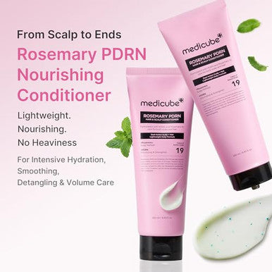 Medicube Rosemary Pdrn Scalp To Strand Nourishing Conditioner | Lightweight Yet Effective Care For Dry Fine Weak-Looking Hair | Amino Acid For Strength & Softness | Korean Hair Care 8.45 Fl.Oz