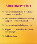 Natrol Ultra Energy 4-In-1 Blend 1000Mcg B12 Vitamin B Complex Vitamin D Coq10 Gummies 60 Ct Vegetarian Caffeine Free Supports Cellular Energy Production
