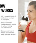 Force Factor Bcaa Amino Acids Supplement 2:1:1 Delicious And Refreshing Bcaa Powder To Support Muscle Recovery And Performance No Artificial Colors Or Flavors Cherry Limeade 30 Servings