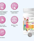 BariatricPal Multivitamin ONE 1 per Day! Bariatric Multivitamin Chewable with 45mg Iron Mixed Berry (30 Count)