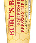 Burt'S Bees 100% Natural Moisturizing Lip Balm Squeezable Tube Original Beeswax With Vitamin E & Peppermint Oil - 6 Tubes