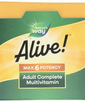 Nature'S Way Alive Max6 Potency Adult Complete Multivitamin, With Vitamins A,C, E & B-Vitamins Including Methyl B12 & Folate, Supports Energy Metabolism, No Added Iron, 90 Capsules (Packaging May Vary)