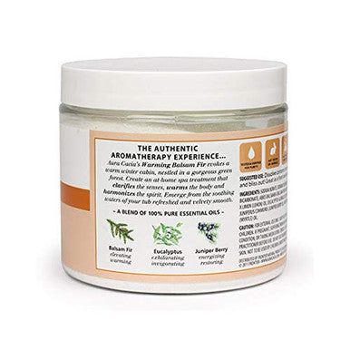 Aura Cacia Warming Balsam Fir Aromatherapy Mineral Bath 16 oz. Jar