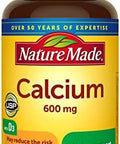 Nature Made Calcium 600 Mg With Vitamin D3, Dietary Supplement For Bone Support, 60 Tablets