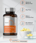 Horbaach Vitamin D3 2000IU Softgels 150 Count 50mcg Cholecalciferol NonGMO and Gluten Free Supplement