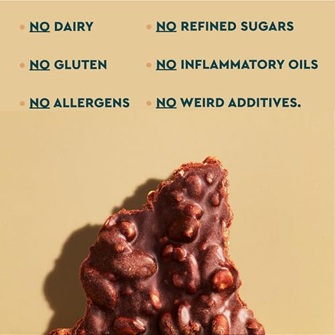 SEEDLY Organic 70% Dark Chocolate Snacking Bark with 20g Protein 50% less sugar Variety Pack Keto Vegan Snacks GlutenFree Low Carb Paleo NonGMO SteviaFree No Weird Additives 3.6oz (Pack of 6)