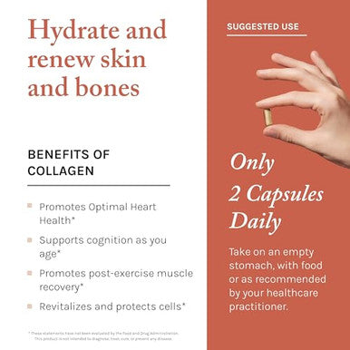 Reserveage Beauty Collagen Booster Collagen Supplement for Skin Care and Joint Health Supports Healthy Collagen Production for Men and Women 120 Capsules 60 Servings