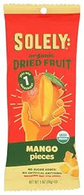 SOLELY Organic Dried Mango Pieces, 1 oz, 10 Pouches Ã¢â‚¬â€œ Real Fresh Fruit, Portable On-the-Go Snack, Vegan, Non-GMO, No Sugar Added, Not From Concentrate, Shelf-Stable, Healthy Snack for Kids & Adults