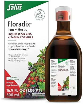 Floradix By Salus Iron & Herbs 17 Oz And Salus Red Beet Crystals